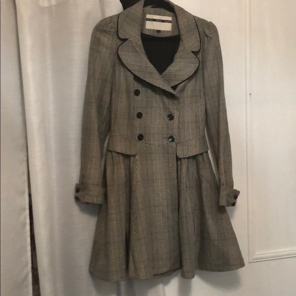SOLD Topshop Plaid Dress Coat - Picture 2 of 11